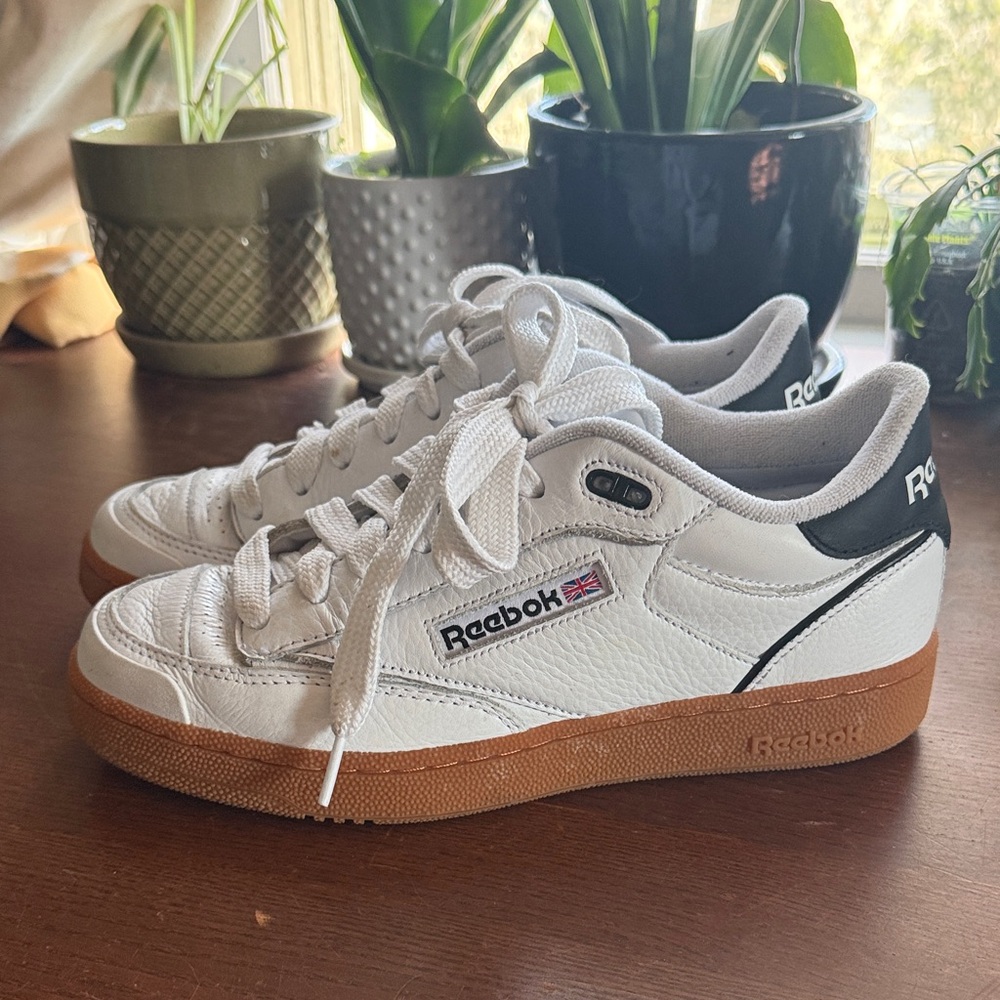 Reebok Club C White and Black Women's Shoes